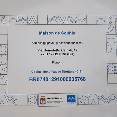 Maison De Sophie Сasa de vacaciones Ostuni